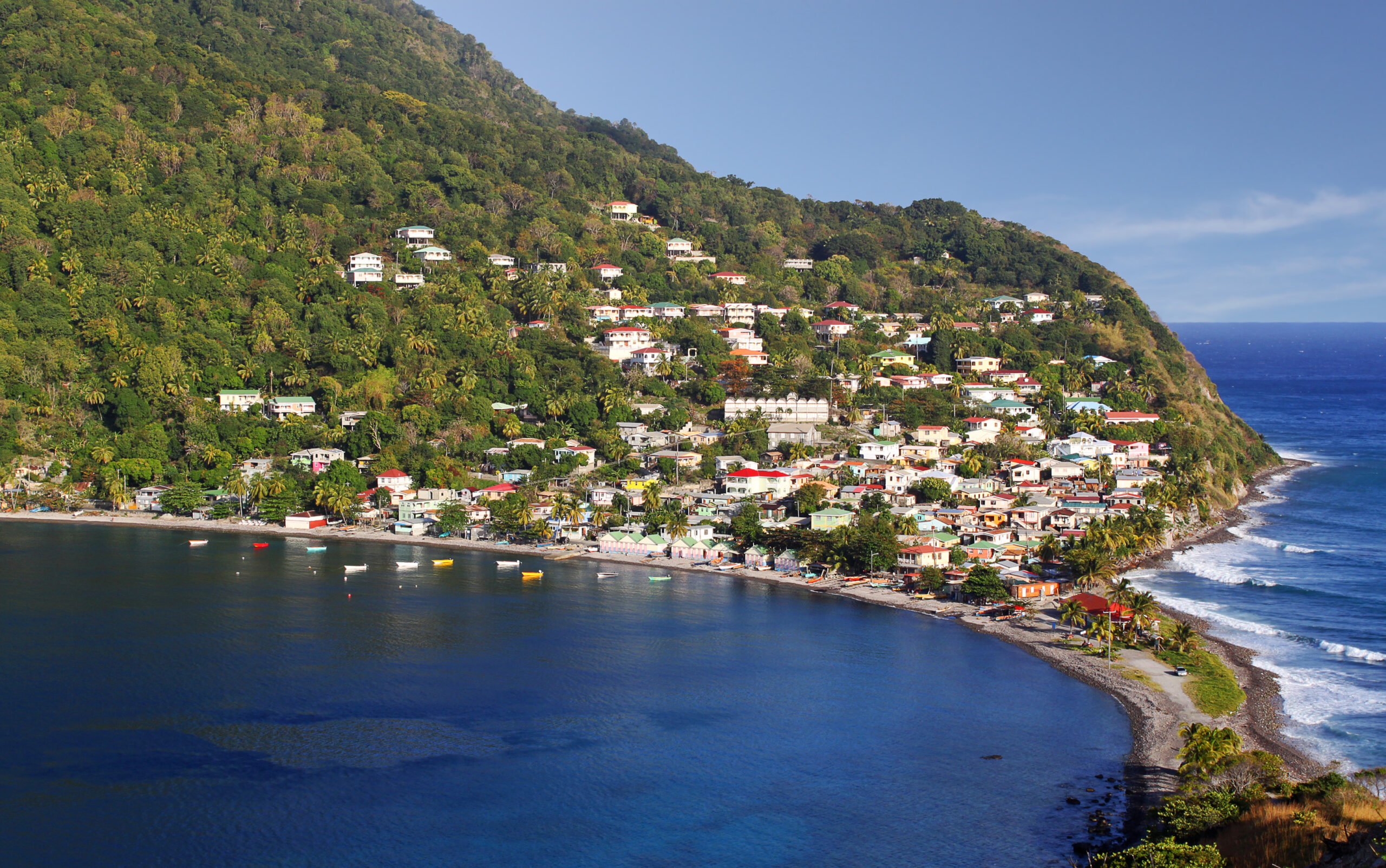 Scotts Head fishing village in Dominica, Caribbean Islands.