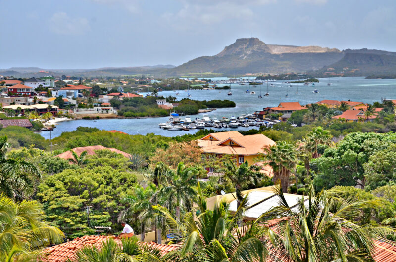 Colorful houses in Willemstad, Curacao.