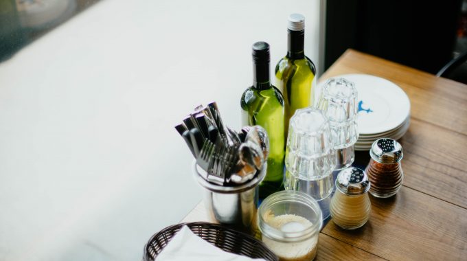 table-glass-bottle-utensils
