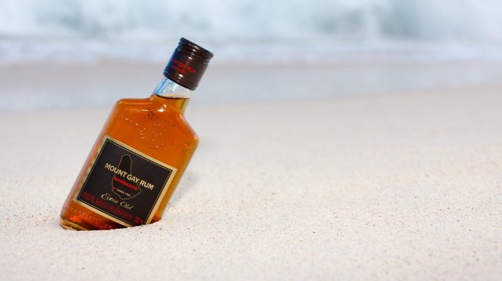 bottle-rum-sand-beach