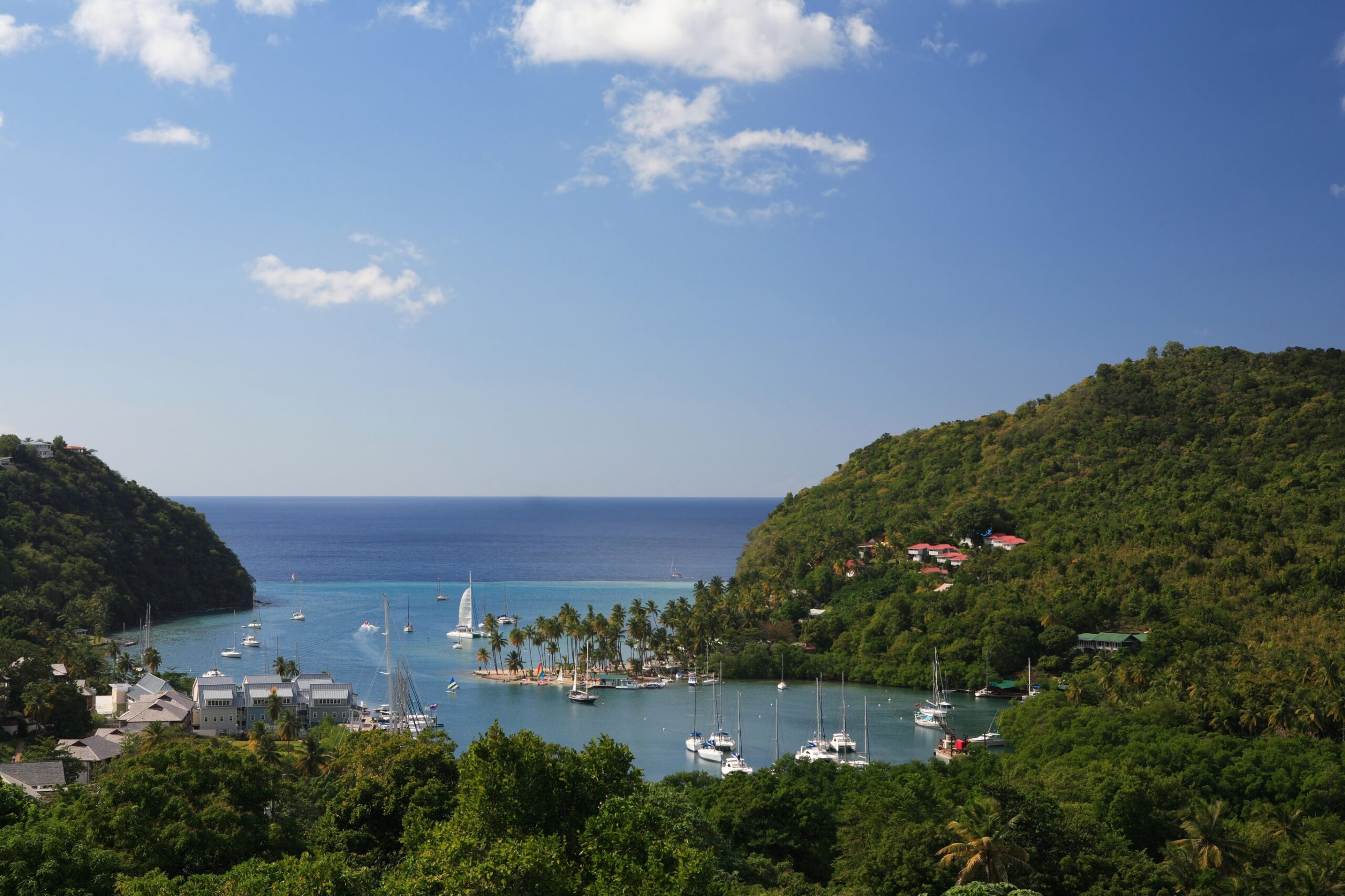 Marigot bay,st Lucia. View on marigot bay on st. Lucia.