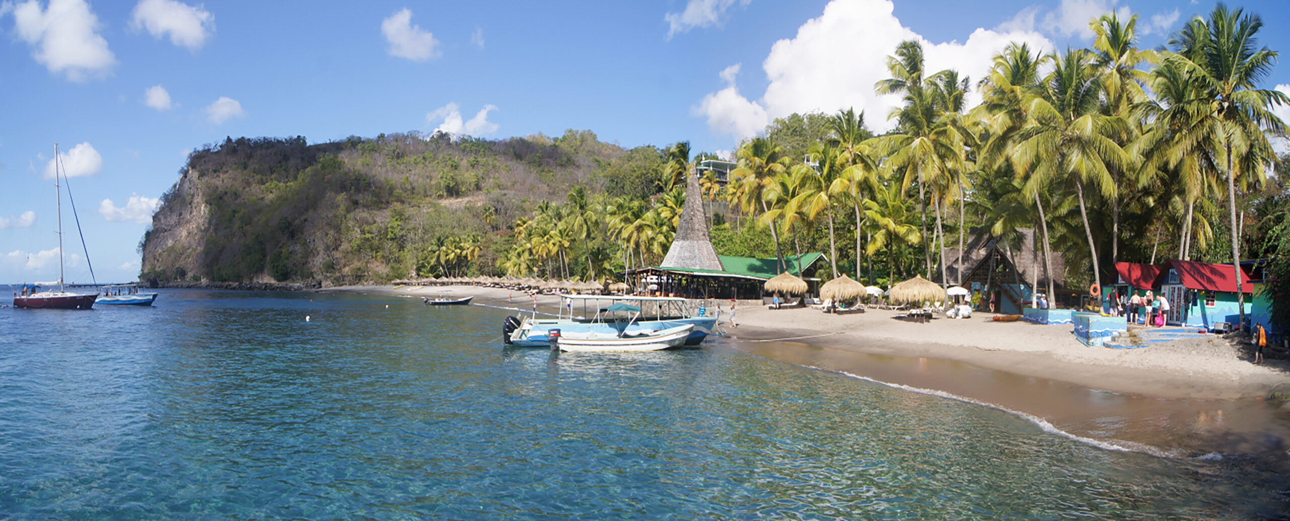 Anse Chastanet beach, Soufriere, Saint Lucia - France.