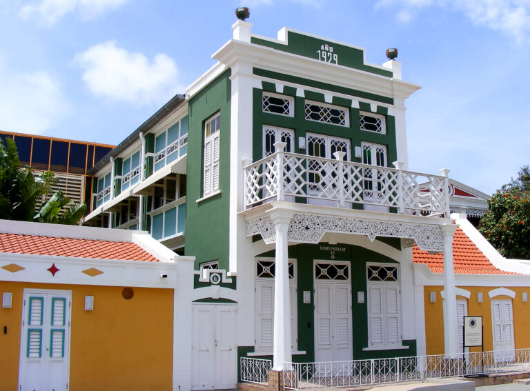 Front view of the National Archaeological Museum of Aruba in Oranjestad. May 16th, 2017.