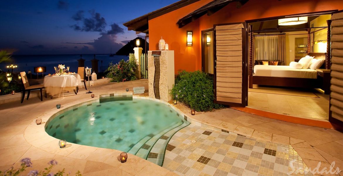 private-pool-sunset-sandals-grand-st-lucian