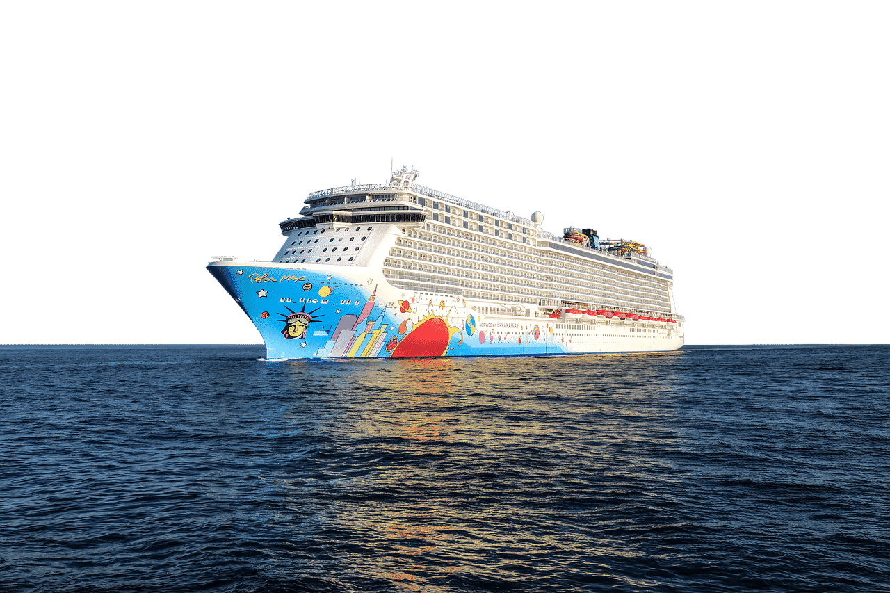 The cruise ship the Norwegian Breakaway on the ocean