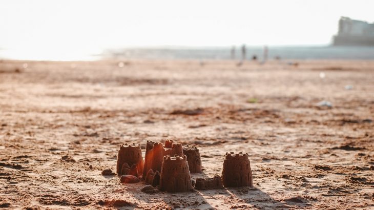 sand-castle-beach-sunset