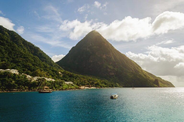 view-st-lucia-pitons-blue-ocean-boat