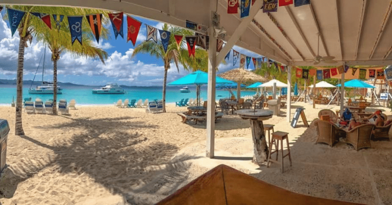 The Soggy Dollar Bar on Jost Van Dyke, BVI
