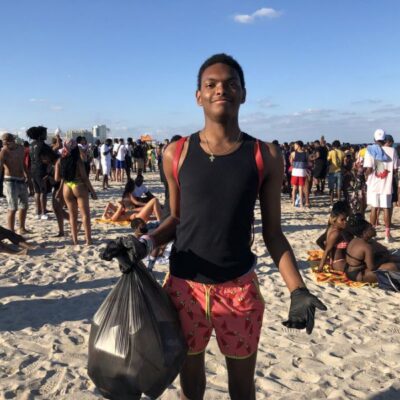 This Spring Breaker Became a Viral Sensation for Picking Up Trash on Miami Beach