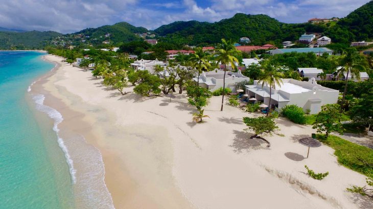 Beach with Spice Island Beach Resort in background