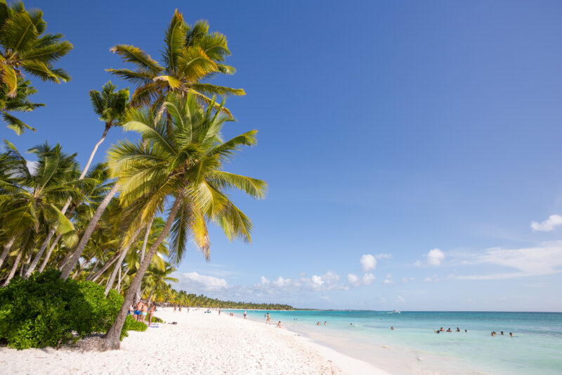 Beautiful Background of Saona Island in Punta Cana, Dominican Republic.
