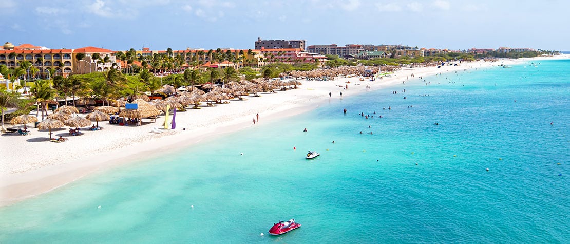 Arial View of Eagle Beach, Aruba