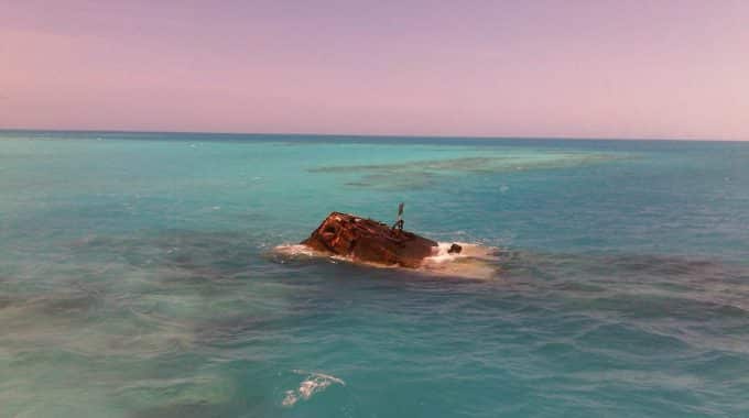 Photo of the HMS Vixen in the Bermuda Triangle