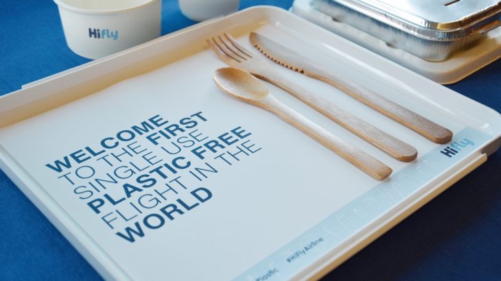 first-plastic-free-flight-tray-hi-fly-airline