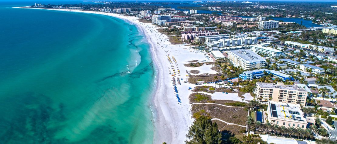 aerial view of Siesta Key Beach