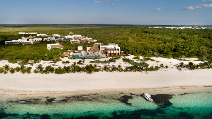 aerial-view-of-chable-maroma-on-the-beach