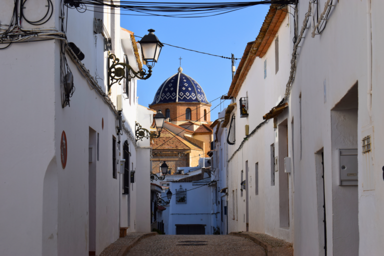 historic old town in Altea, Spain
