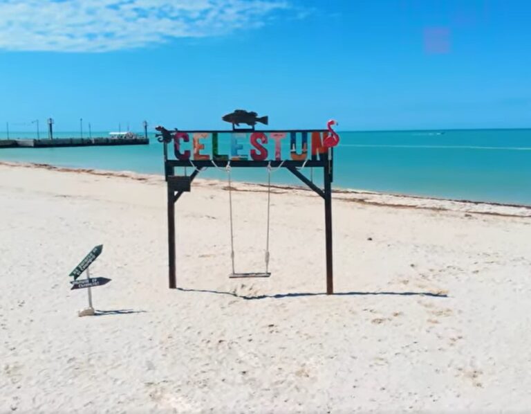 Marela Beach in Celestun Yucatan