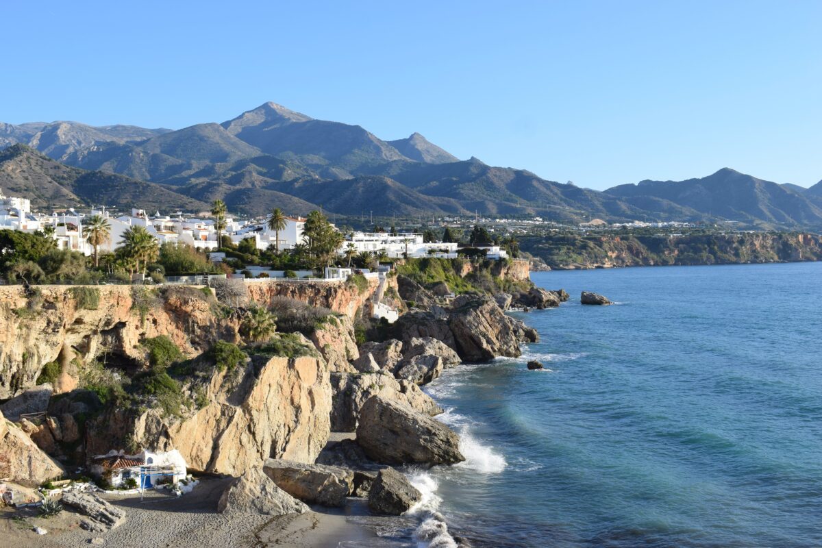 Dramatic, coastal clliffside in Nerja