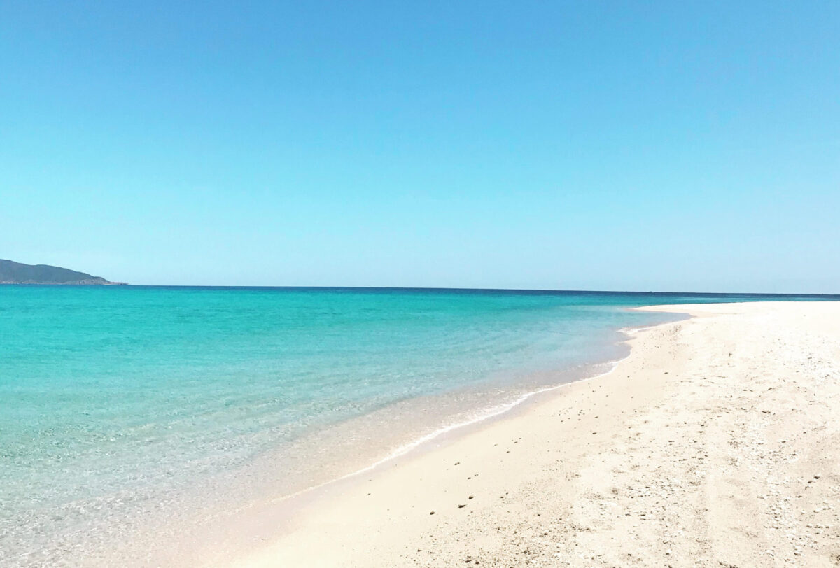 Blue sea of Punta Arenas