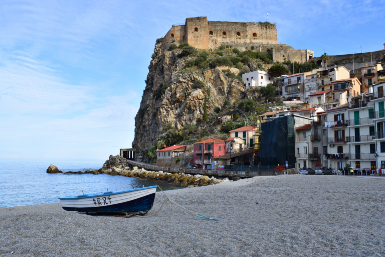 Boat on the shore of Scilla beach