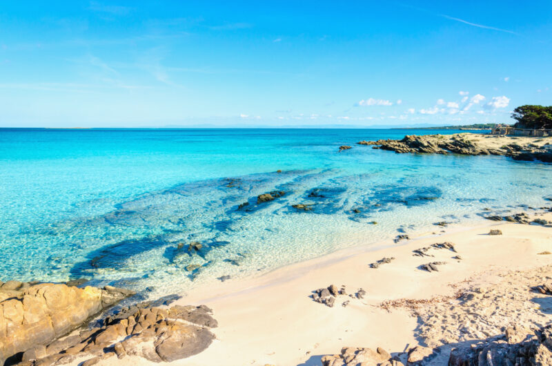One of the most beautiful sandy beaches of the Mediterranean, La Pelosa, Stintino, Sardinia, Italy