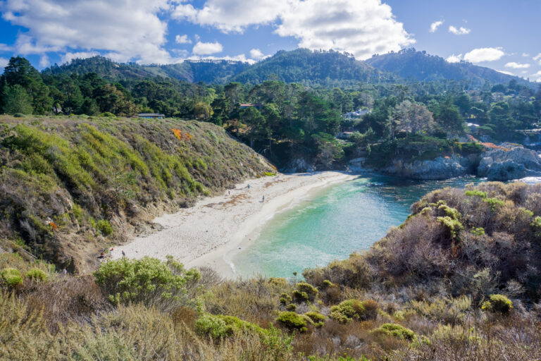 Gibson's Beach on a sunny day, Point Lobos State Natural Reserve, Carmel-by-the-Sea, Monterey Peninsula, California