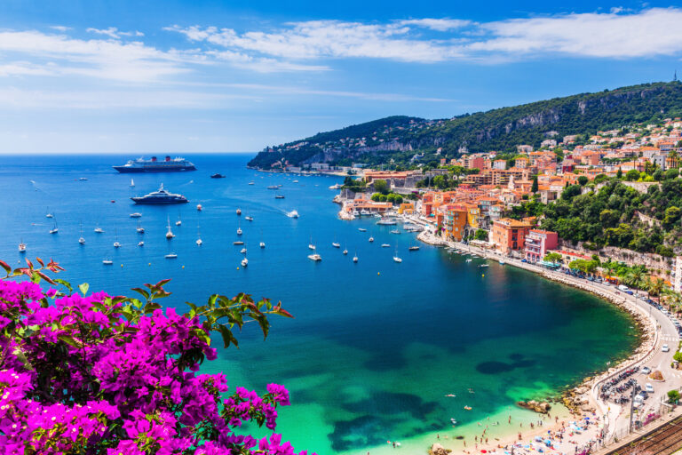 Villefranche sur Mer, France. Seaside town on the French Riviera or Côte d `Azur
