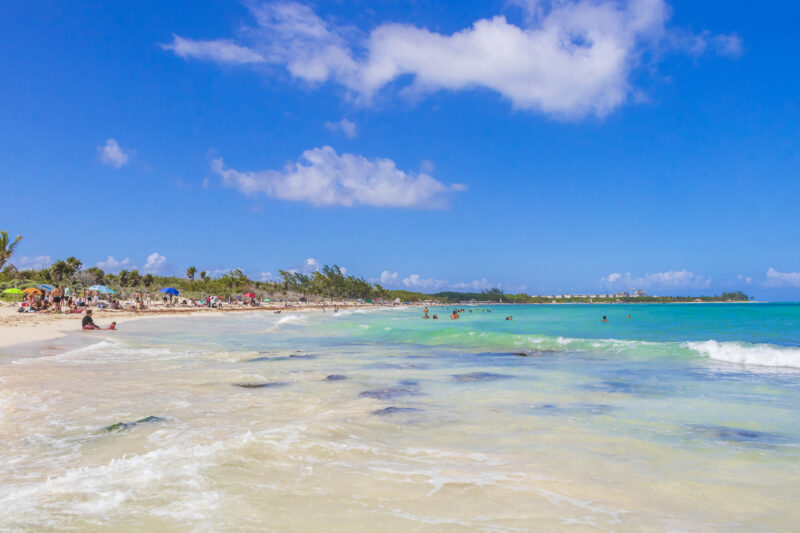 Tropical mexican beach 88 Punta Esmeralda in Playa del Carmen Mexico