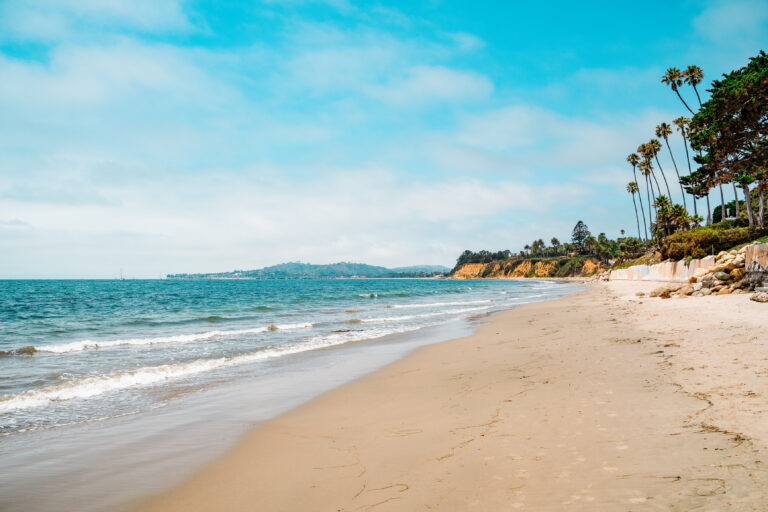 waves crashing at Butterfly beach, Santa barbara