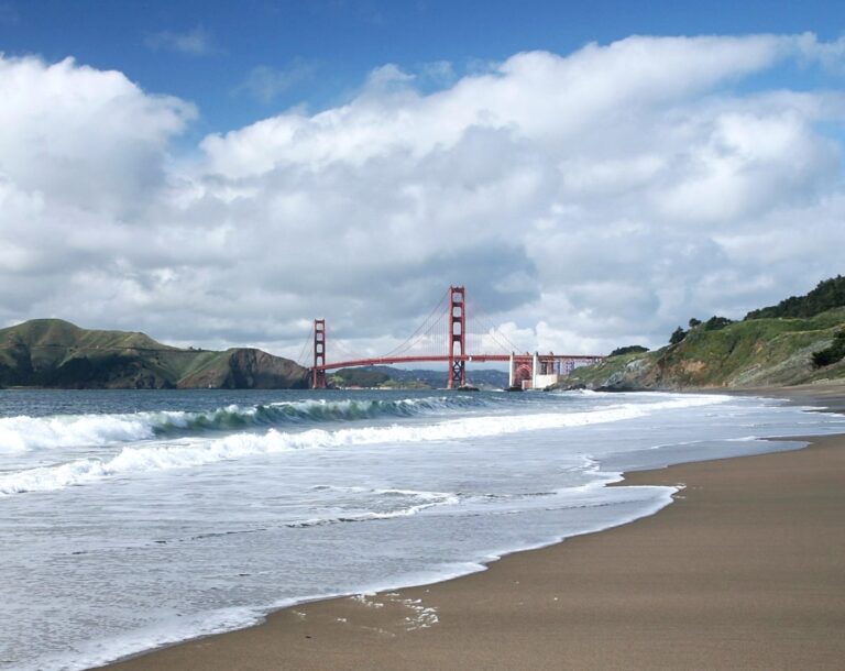 Baker Beach with view of the Golden Gate Bridge