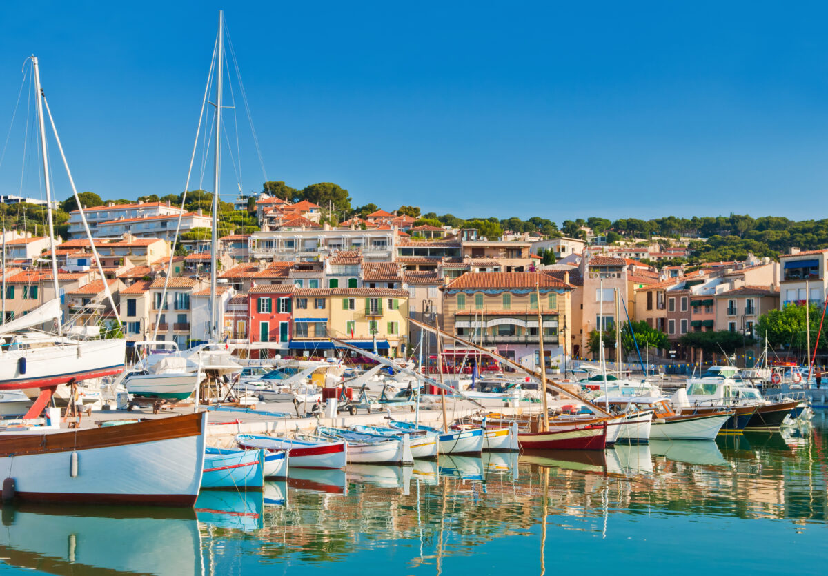 The seaside town of Cassis in the French Riviera.