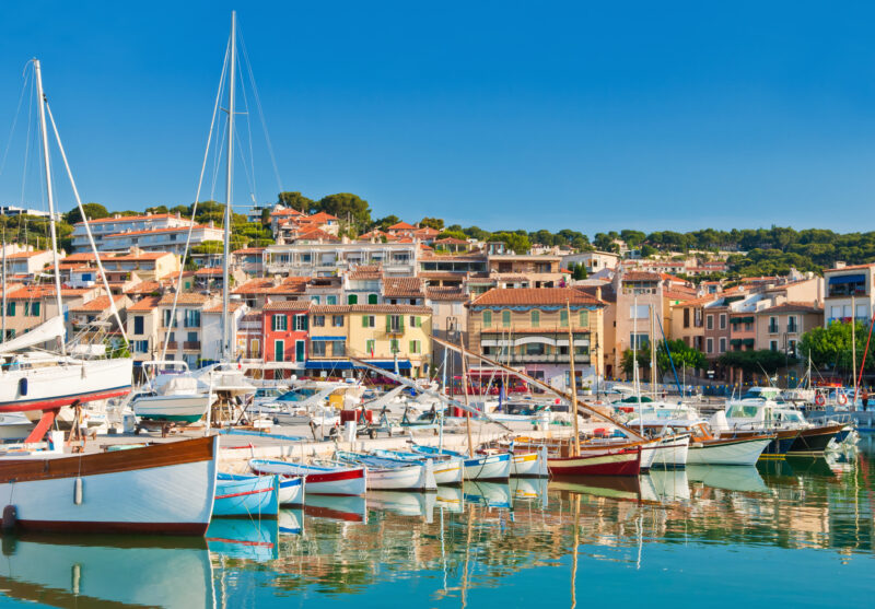 The seaside town of Cassis in the French Riviera.