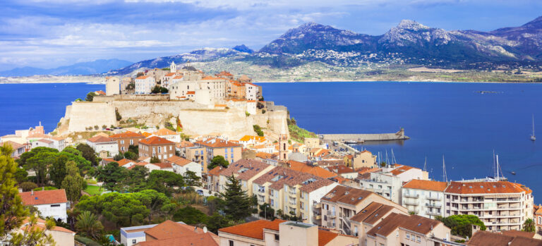 Panoramic view of Calvi - Corsica island.
