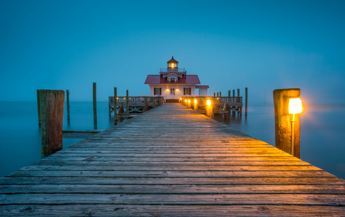 Manteo NC Roanoke Marshes Lighthouse Outer Banks North Carolina.