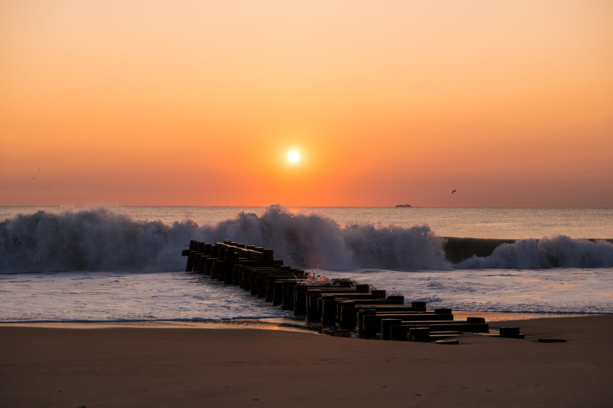 A beautiful sunrise on the last day of Summer at Rehoboth Beach in Delaware.
