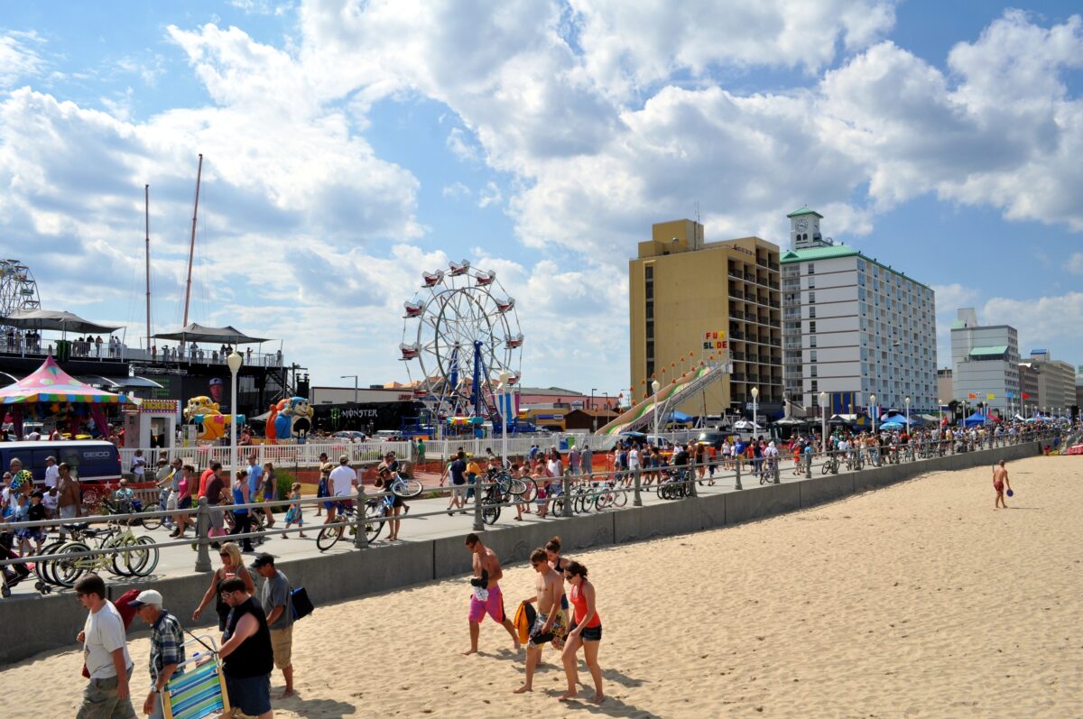 An image of the Virginia Beach Boardwalk during the 2012 Patriotic Festival June 3, 2012