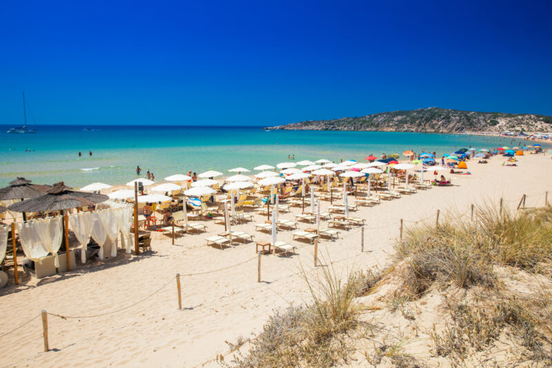 Su Giudeu beach, Chia, Sardinia, Italy.