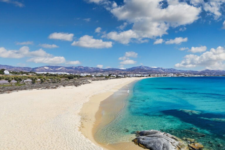 Agios Prokopios beach in Naxos, Greece.