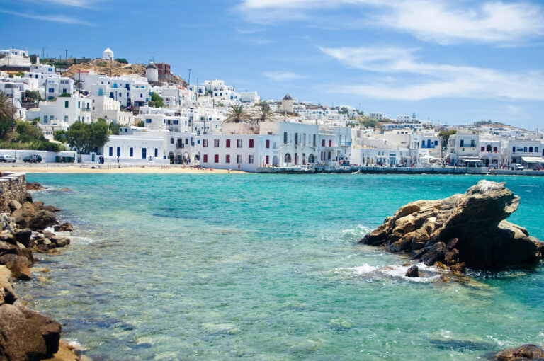 Mykonos, an famous Isle in Greece, by Seaside.