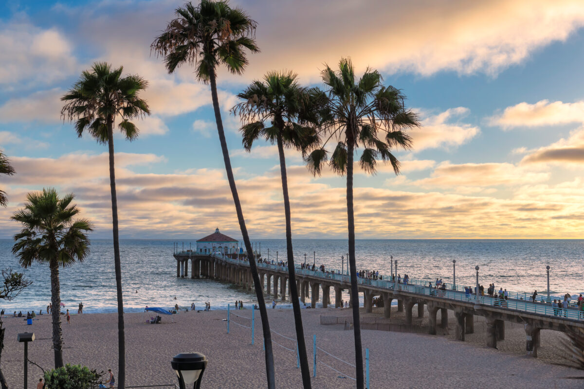 Manhattan Beach and Pier in Southern California, Los Angeles
