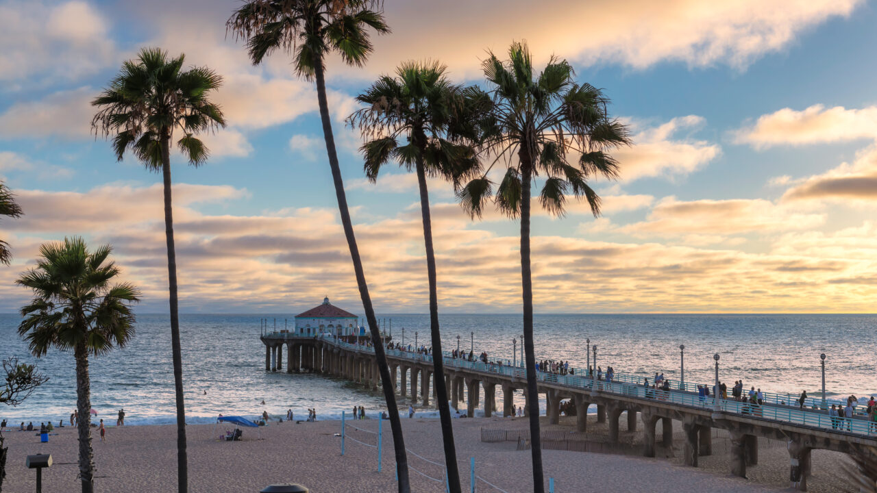 Manhattan Beach and Pier in Southern California, Los Angeles