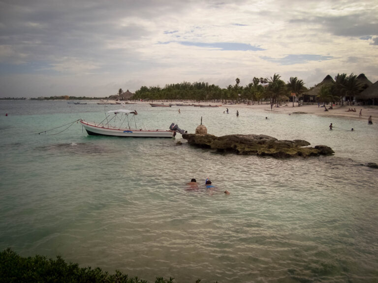 Sunset and snorkeling in Akumal beach, Mexico.