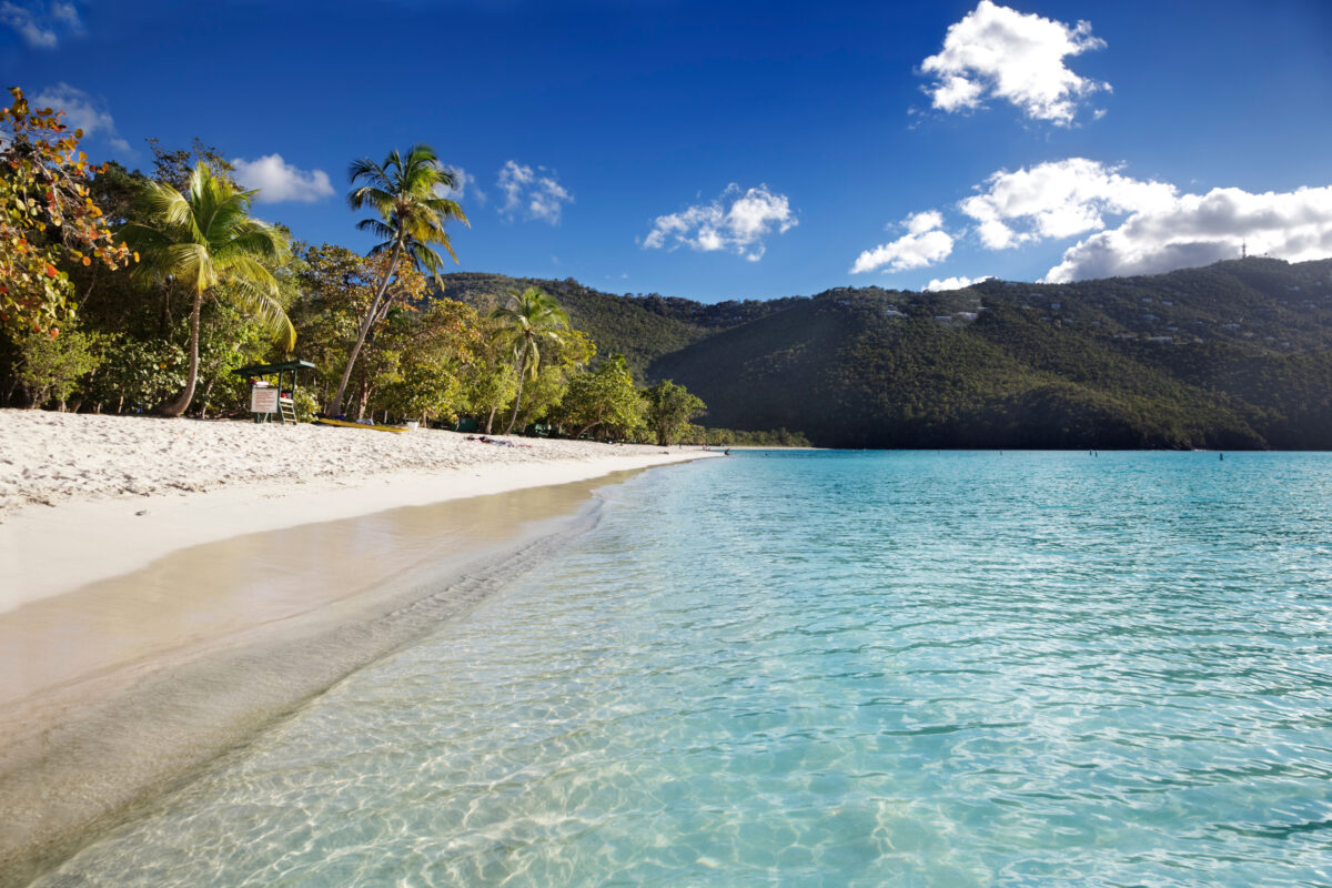 Calm waters of Magens Bay, St. Thomas, in the afternoon