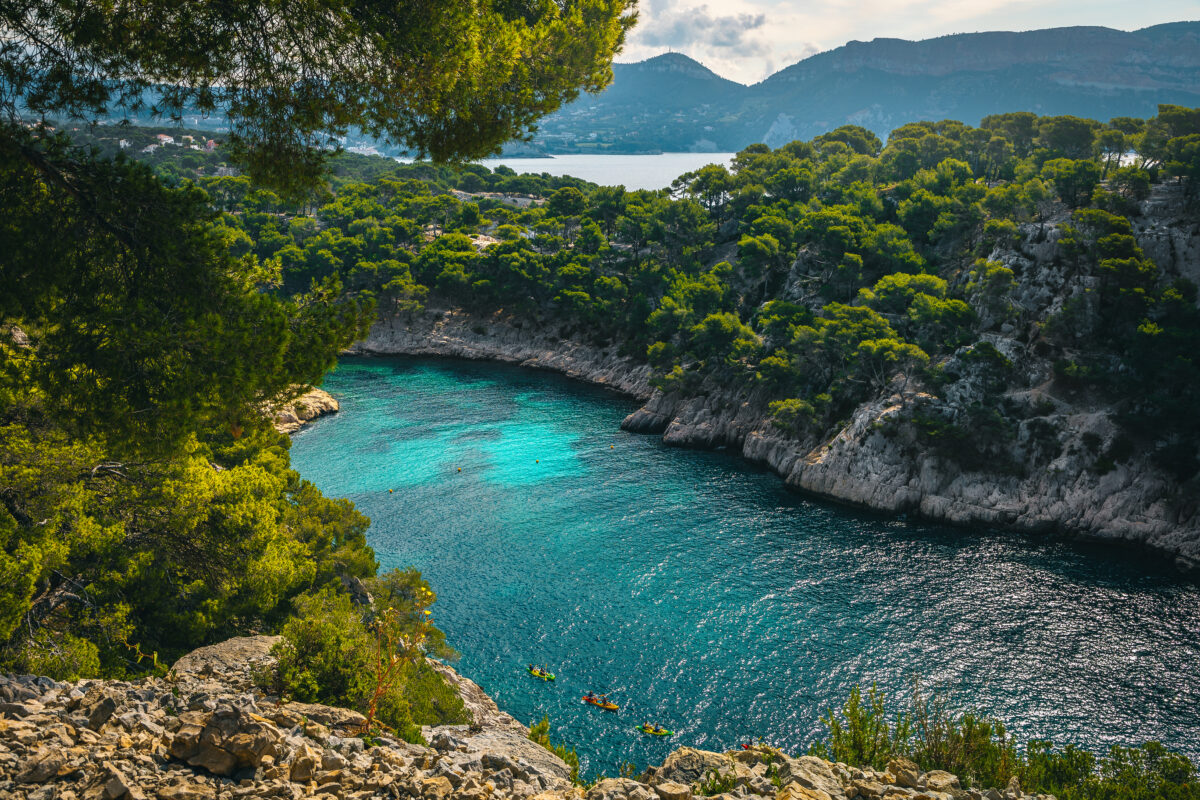 Stunning Calanque de Port Pin bay view, Cassis, Marseille, France.