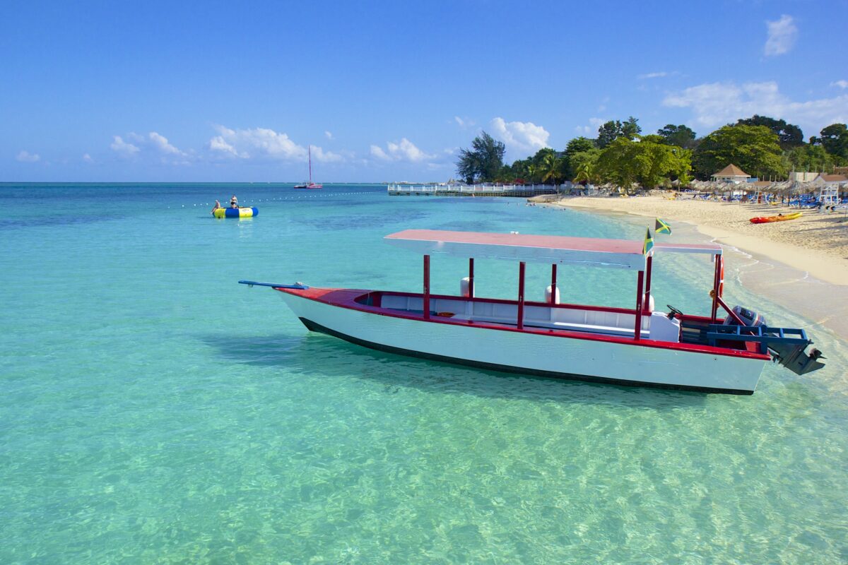 Doctor s Cove Beach in Jamaica, Caribbean. Panorama of Doctors Cove Beach in Montego Bay, Jamaica
