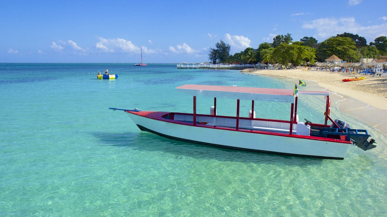 Doctor s Cove Beach in Jamaica, Caribbean. Panorama of Doctors Cove Beach in Montego Bay, Jamaica