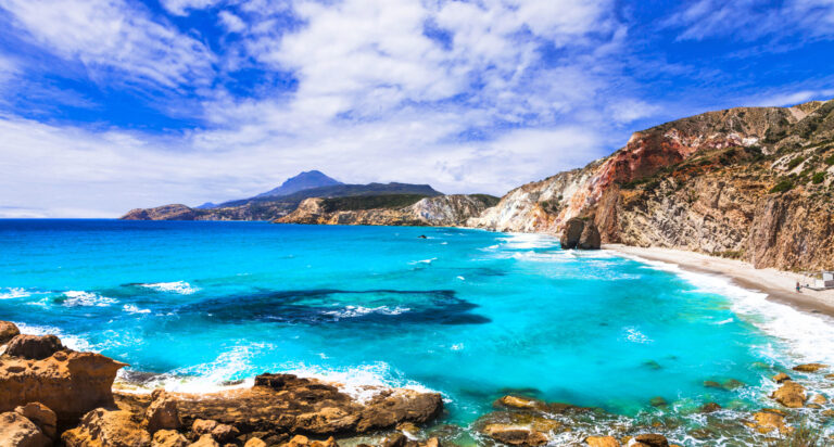 Beautiful azure beaches of Greece - Firiplaka, Milos island.