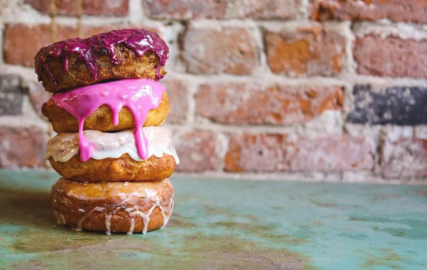 Donut stack at Holy Donut.