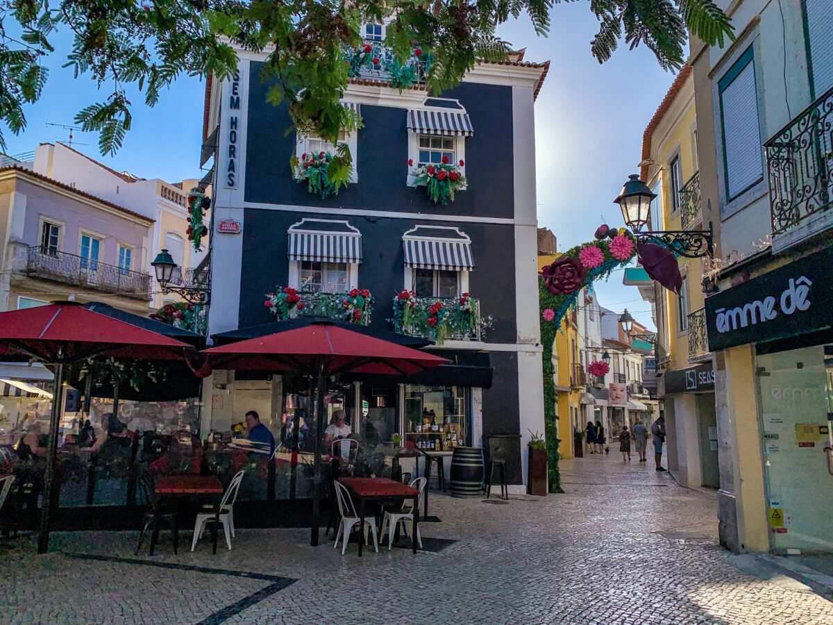 historic city center in Setubal, Portugal